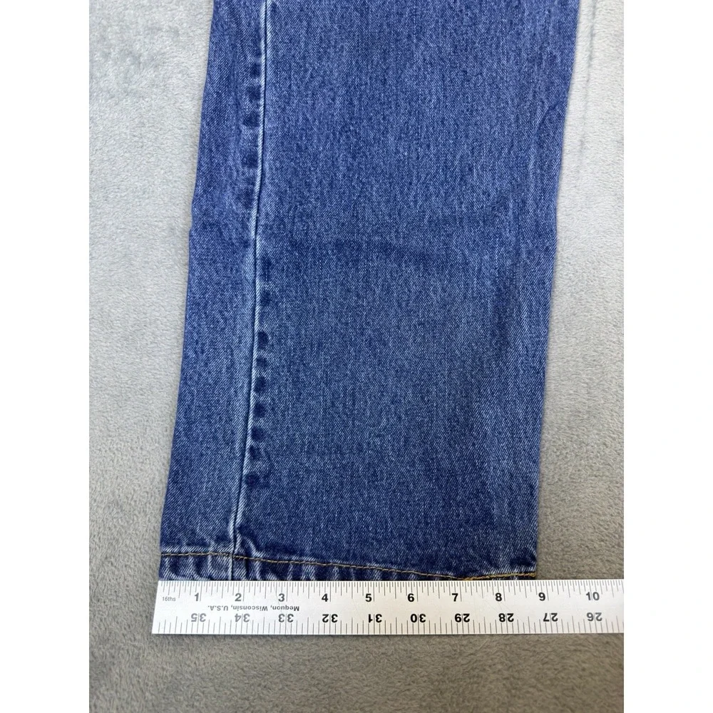 Levis Jeans Mens 42x30 Blue Medium Wash Denim 505 Straight High Rise‎ Workwear